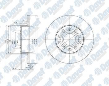 DELPHI BG3890C Fren Diski Arka Caddy Iii-Golf-V-Vi-Plus-Jetta Iii-Altea 04>A3 03>Toledo Iii-Octavia 04>(260x12x9dl